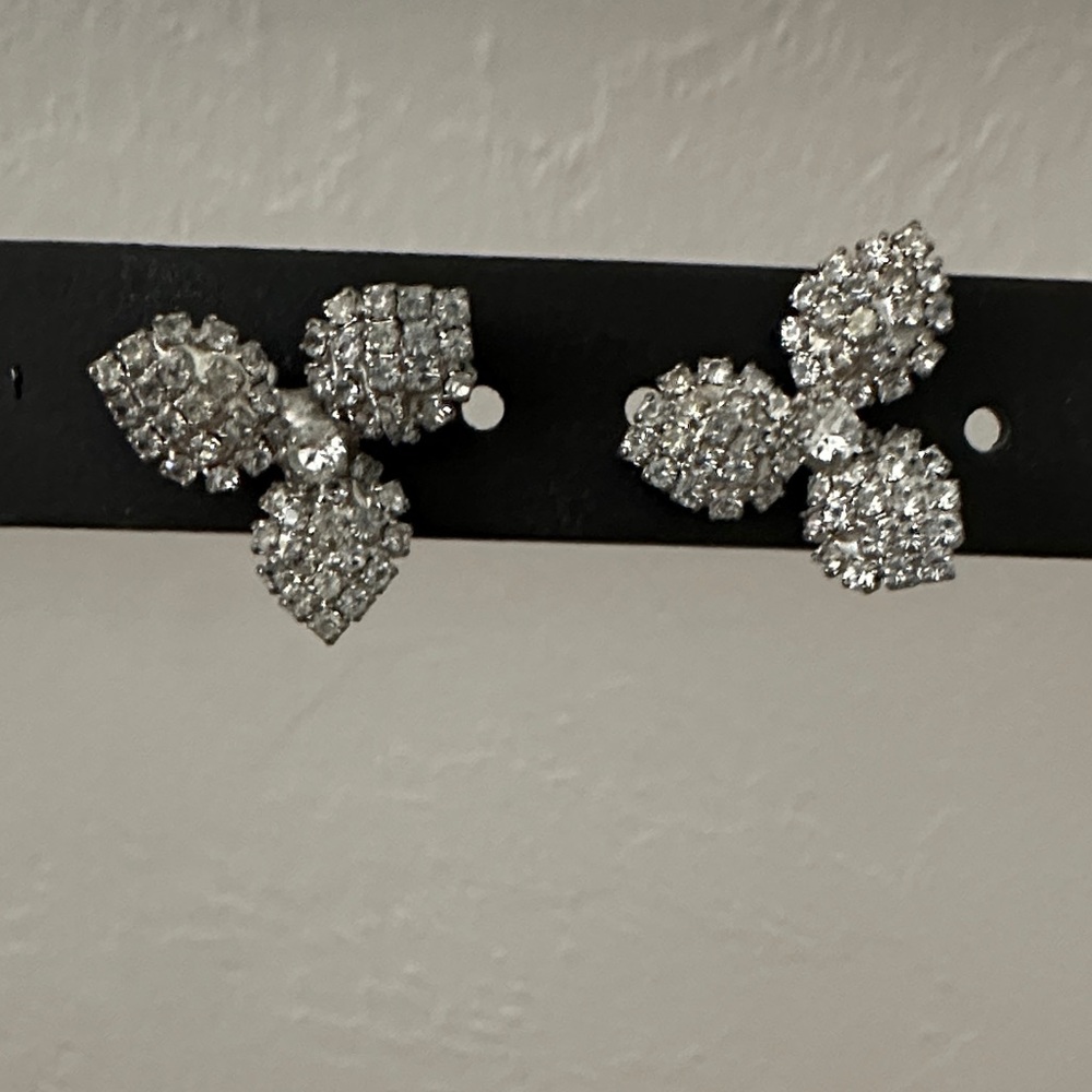 BHLDN Silver Crystal Cluster Earrings
